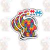(3pcs-3in) Autism Awareness Elephant Vinyl Sticker, Cute Elephant Puzzle Piece Sticker Vinyl Decal, Autism Awareness Waterproof Sticker for Book Notebook Water Bottle Tumbler Phone Case Laptop AEL view 1