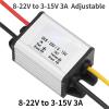 1 Pcs 8-22V to 3-15V 3A Adjustable Output Power Supply Transformer Step-Down Volt Module DC Buck Converter Voltage Regulator(8V-31V to 3-24V 3A) view 3
