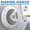 Pyle Marine Speakers, Boat Speakers, Marine Speaker, 8" 180W Waterproof, 4 Ohm, PP Cone, Rubber Surround, 1.5" Voice Coil, 20 Oz Magnet, White, Includes Speaker Wire & Mounting Hardware (Renewed) view 3