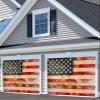 4th of July Garage Door Banner 6x13 ft Retro Red and Blue Chrismtas Backdrop Decorations Garage Banner Cover for Xmas Eve New Year Holiday Outside Wall Decor view 3