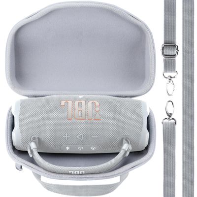 Lebakort Hard Case Compatible with JBL Charge 6 Waterproof Speaker (White Case)