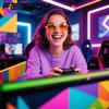 FEISEDY Amber Blue Light Glasses for Computer Gaming Anti Eyestrain Sleep Glasses G2835 Transparent view 3