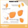 FEISEDY Amber Blue Light Glasses for Computer Gaming Anti Eyestrain Sleep Glasses G2835 Transparent view 4