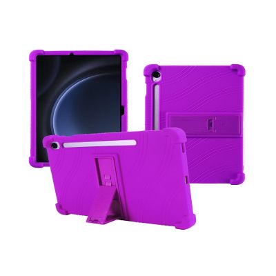 Case for Samsung Tab S10 FE Tablets 10.9 inchShock Proof Lightweight Stand Rubber Shell Protective Cover,Kids Friendly Soft Silicone Adjustable Stand Cover for Samsung Tab S10 FE,Purple