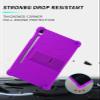 Case for Samsung Tab S10 FE Tablets 10.9 inchShock Proof Lightweight Stand Rubber Shell Protective Cover,Kids Friendly Soft Silicone Adjustable Stand Cover for Samsung Tab S10 FE,Purple view 2