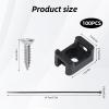 100Pack Saddle Type Cable Zip Tie Mounts Base Kit with 100Pcs 7.5Inch Nylon Cable Ties and 100Pcs Screws,Wire Clips Organizer,Cable Management Clamps for Wall,Desk,Baseboard (Black) view 2