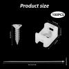 100Pack Saddle Type Cable Zip Tie Mounts Base Kit with 100Pcs 7.5Inch Nylon Cable Ties and 100Pcs Screws,Wire Clips Organizer,Cable Management Clamps for Wall,Desk,Baseboard (White) view 2