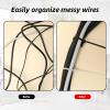 100Pack Saddle Type Cable Zip Tie Mounts Base Kit with 100Pcs 7.5Inch Nylon Cable Ties and 100Pcs Screws,Wire Clips Organizer,Cable Management Clamps for Wall,Desk,Baseboard (White) view 4