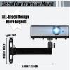 2-Be-Best Projector Wall Mount Mini Projector Mount Length 7.87IN / 20CM Wall Projectors Mounts Adjustable Bracket 1/4" M4 M6 Screw Size Upgraded Black view 2