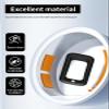 Case for GEOID CC400 GPS Smart Bike Computer, WUNIAK Soft Silicone Protective Portable Scratch Shock Resistant Shell with Cleaner Kit & Carabiner & Lanyard for GEOID CC400Black view 3