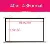 30" 40" 50" 60" Projector Screen Manual Pull Down, 4K HD Retractable Movie Screen, 16:9 Portable Projection Screen for Home Theater Camping(40 Inch (4:3)) view 2