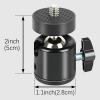 5 Pack Mini Ball Head 360 Rotatable Ball Heads Camera Mount Adapter, Compatible with Tripods, Monopods, Trail Cameras view 2