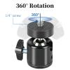 5 Pack Mini Ball Head 360 Rotatable Ball Heads Camera Mount Adapter, Compatible with Tripods, Monopods, Trail Cameras view 3