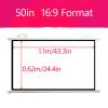 30" 40" 50" 60" Projector Screen Manual Pull Down, 4K HD Retractable Movie Screen, 16:9 Portable Projection Screen for Home Theater Camping(50 Inch (16:9)) view 2