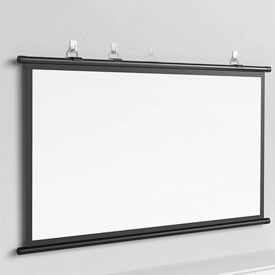 30" 40" 50" 60" Projector Screen Manual Pull Down, 4K HD Retractable Movie Screen, 16:9 Portable Projection Screen for Home Theater Camping(60 Inch (4:3))
