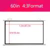 30" 40" 50" 60" Projector Screen Manual Pull Down, 4K HD Retractable Movie Screen, 16:9 Portable Projection Screen for Home Theater Camping(60 Inch (4:3)) view 2