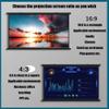 30" 40" 50" 60" Projector Screen Manual Pull Down, 4K HD Retractable Movie Screen, 16:9 Portable Projection Screen for Home Theater Camping(60 Inch (4:3)) view 4