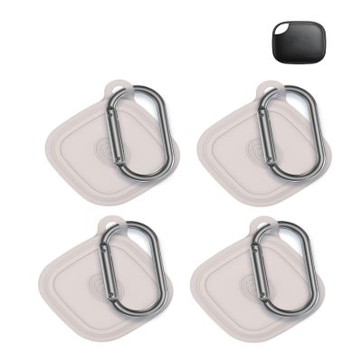 Case for Tile by Life360 Mate Bluetooth Tracker, Soft Silicone Protective Portable Scratch Shock Resistant4 Pack White.