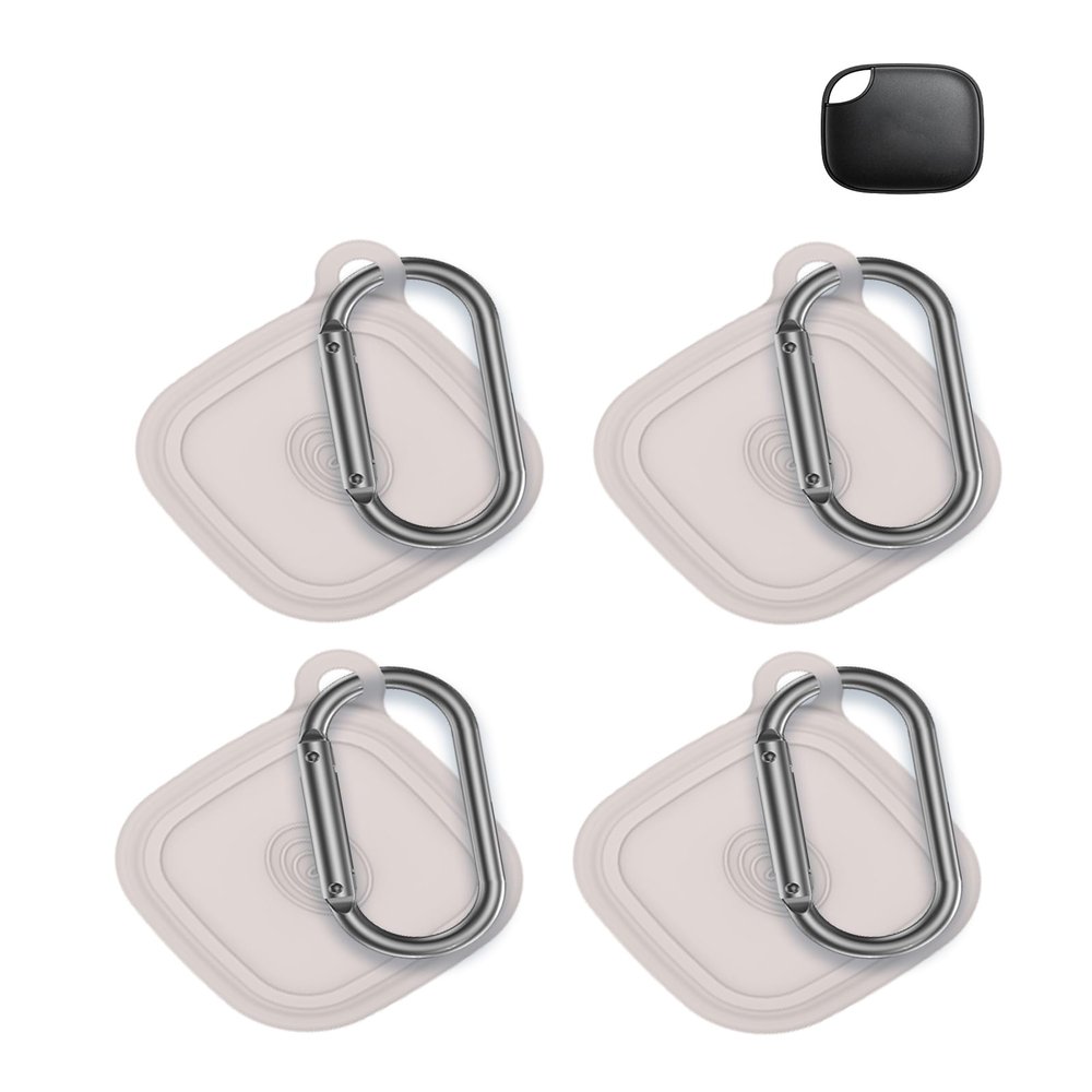 Case for Tile by Life360 Mate Bluetooth Tracker, Soft Silicone Protective Portable Scratch Shock Resistant4 Pack White.