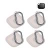 Case for Tile by Life360 Mate Bluetooth Tracker, Soft Silicone Protective Portable Scratch Shock Resistant4 Pack White. view 1