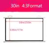 30" 40" 50" 60" Projector Screen Manual Pull Down, 4K HD Retractable Movie Screen, 16:9 Portable Projection Screen for Home Theater Camping(30 Inch (4:3)) view 2