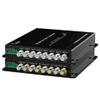 Htfoevrxs 4-Channel HD-SDI Fiber Converter with Loop Output, 1080p@30Hz Video Extender up to 20km via Single-Mode ST Fiber, Includes Transmitter & Receiver Pair + 1Ch RS485 & 4Ch Tally view 1