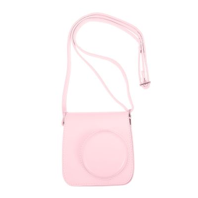 POPETPOP Pu Camera Pouch for Mini Instant Film Camera Adjustable Strap Stylish Retro Design Photography Accessory for Travel and Everyday Use