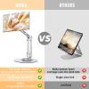 Msounehna Magnetic iPad Stand for Desk, Foldable Aluminum Alloy Tablet Holder with 360 Adjustable Base | Ergonomic Portable Design for Home Office & Conference Rooms view 2