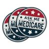 3 Pcs Ask Me About Medicare Sticker, Medicare Health Insurance Consultant Sticker, Mental Health Waterproof Die-Cut Vinyl Stickers 3 Inches for Water Bottle Laptop Phone Helmet Tumbler (Normal, 3x3) view 1