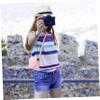 jojofuny Camera Protective Bag Compatible Mini Pu Retro Case Adjustable Strap Shockproof Design for Instant Camera view 2