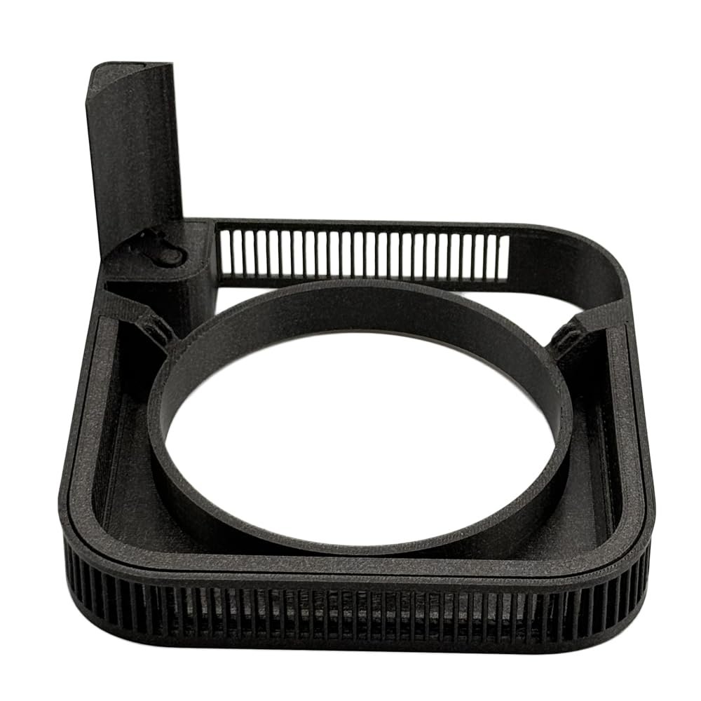 Base for 2024 Mac mini M4, 3D Printed Power Button & Cooling Stand, Top Power Button (Black)
