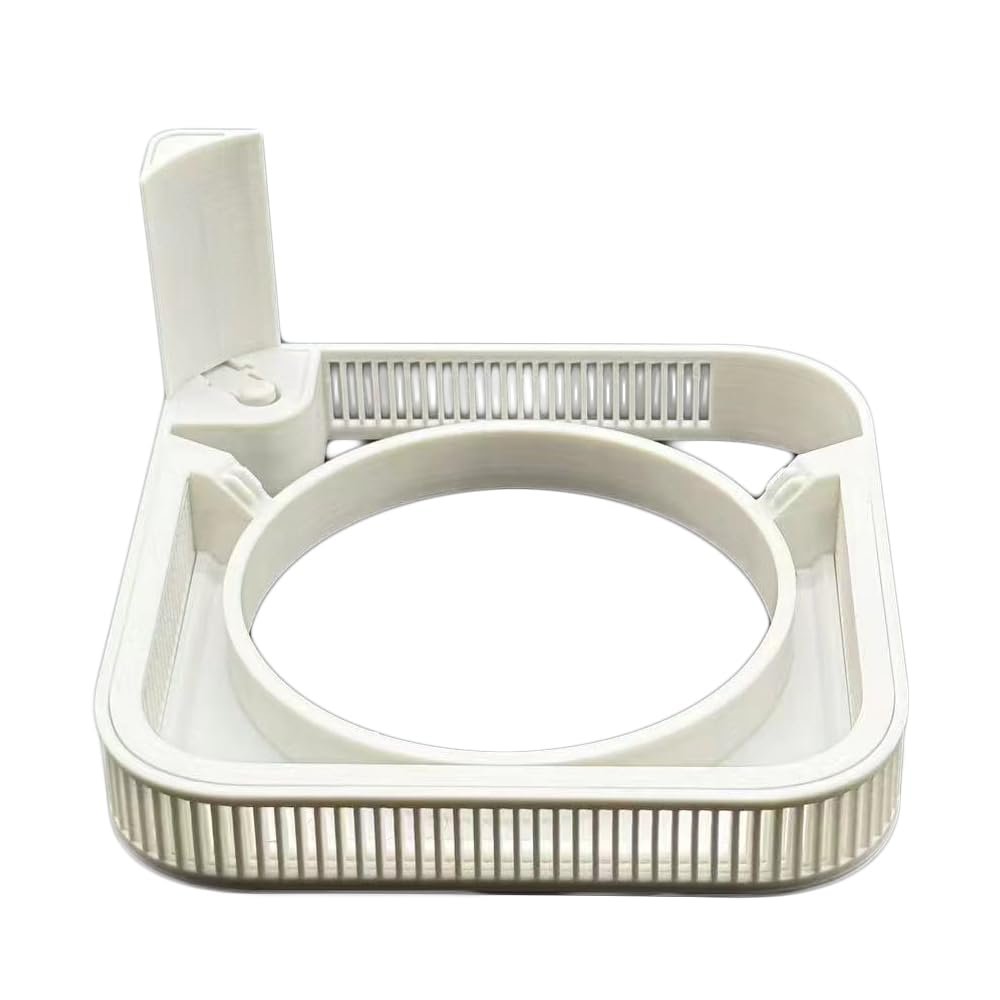 Base for 2024 Mac mini M4, 3D Printed Power Button & Cooling Stand, Top Power Button (White)