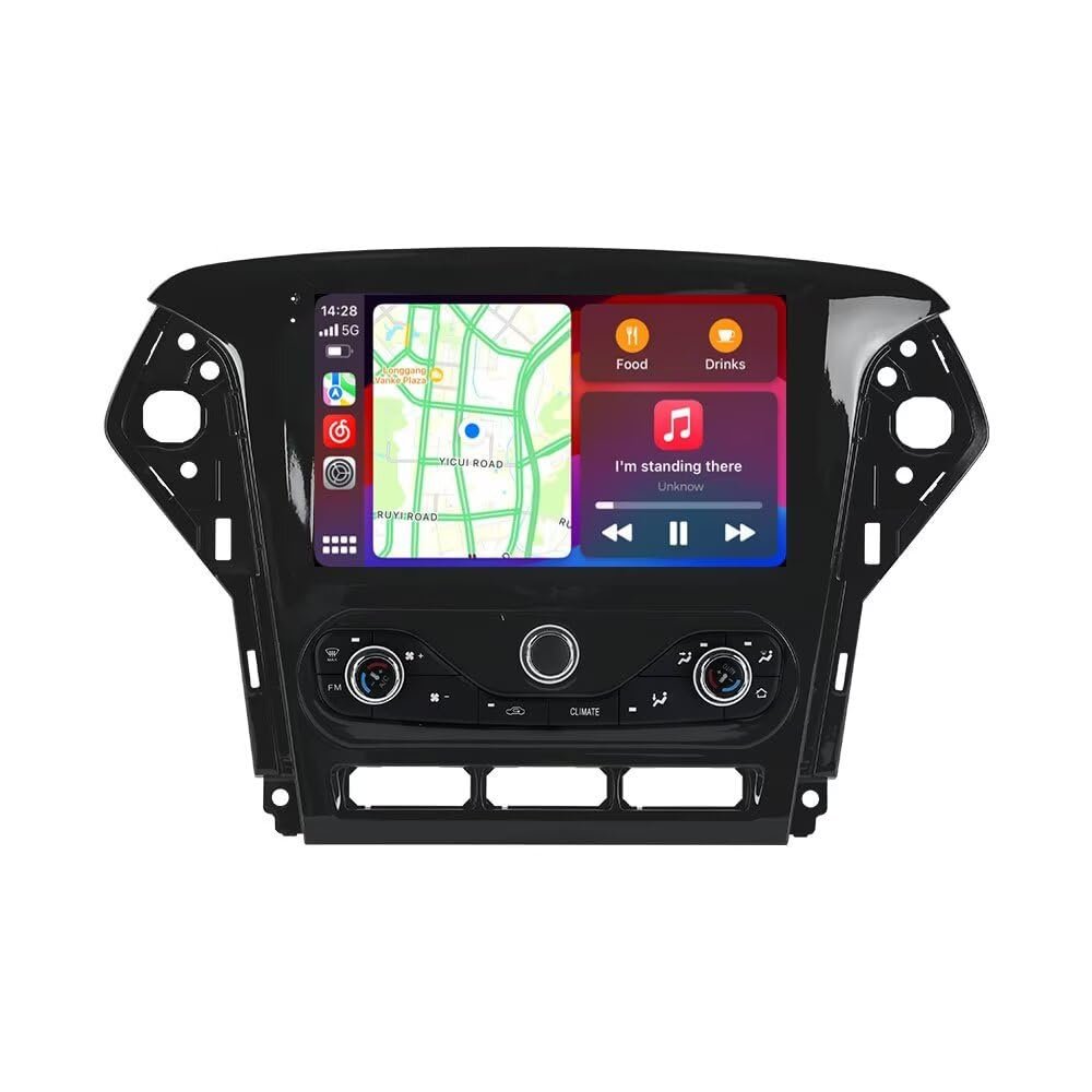 Car Radio Stereo for Ford Mondeo 2011 2012 2013, Biorunn Android 9 Inch (6GB+128GB) 8-Core GPS Navigation Wireless Car-Play Android Auto Upgrade Dash Kit Head Unit IPS
