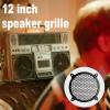 12 Inch Subwoofer Grill Black Speaker Grill Cover Decorative Speaker Protective Mesh Cover with Mounting Screws view 3