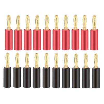 100pcs 4mm Audio Speaker Screw Banana Plugs Connector Red Black Screw Type Speaker Cable Wire Pin Banana Connectors(No Brand)