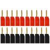 20pcs/10pairs 4MM Nut Banana Plugs Gold-Plated Connector with Screw Lock(Gx20) view 1