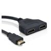 1 Input 2 Compatible Splitter Cable HD 1080P Video Switcher Adapter Output Port Hub Compatible with The X-Box PS 3/4 DVD HDTV PC TV view 2