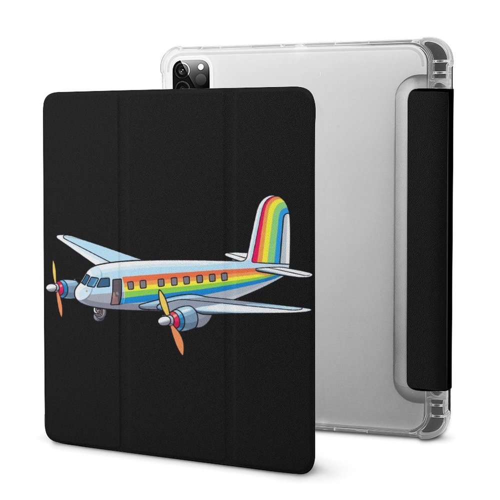 Airplane Tablet Case Foldable Stand Protective with Pencil Holder Tablet Cover Compatible with IPAD Pro 2020 11in