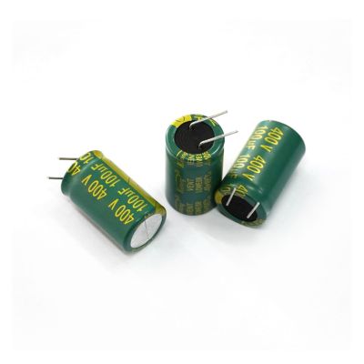 00UF 400V 18 * 31 Left-Right Green Gold high Frequency Low Resistance electrolytic Capacitor