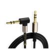 3.5mm Ja-ck AUX Audio Male to Female Extension Cable Right Angle Auxiliary Cable Compatible with The PC Headphone(Green) view 2