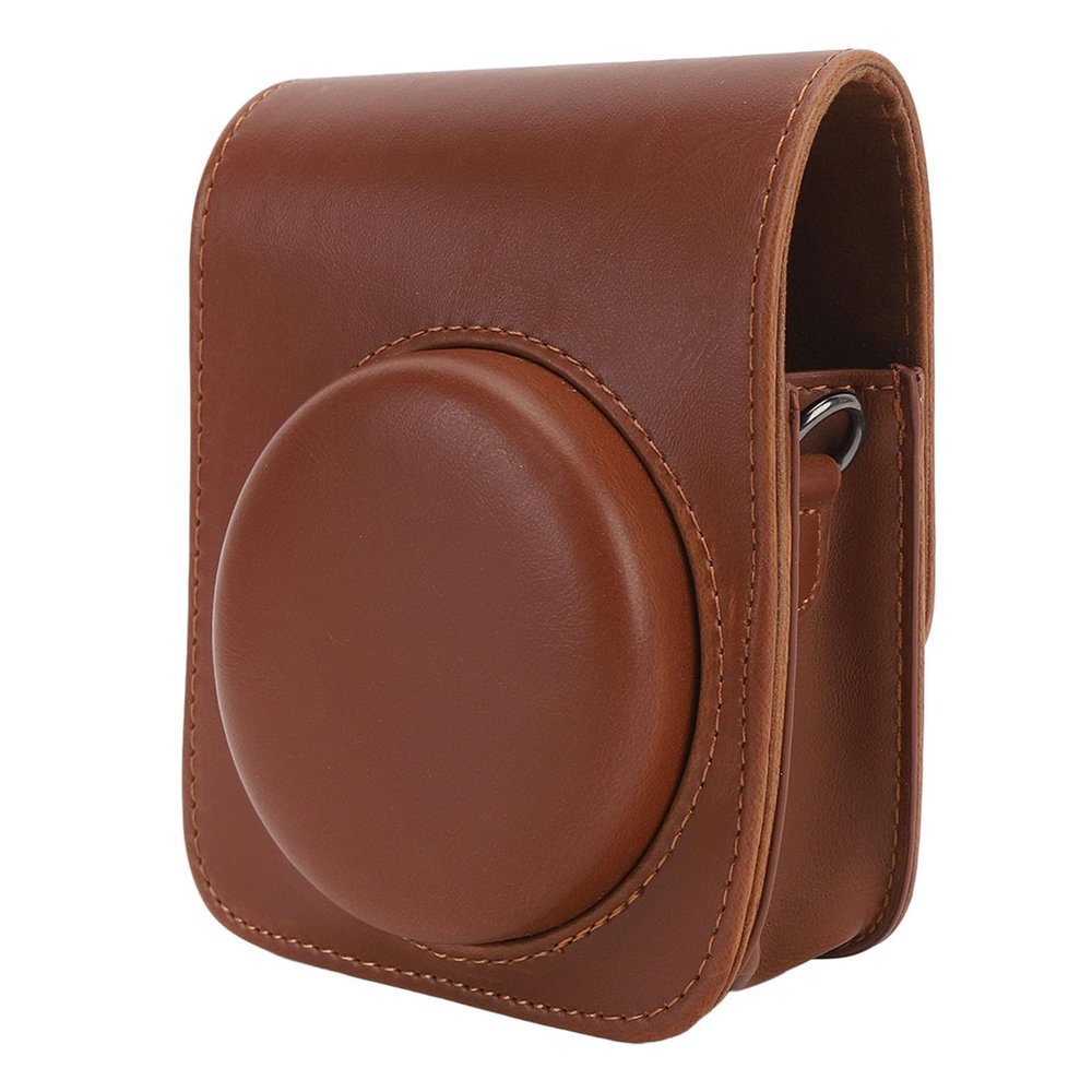 Fydun PU Leather Protective Case for Mini 90 Camera Storage Bag with Shoulder Strap (Brown)