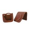 Fydun PU Leather Protective Case for Mini 90 Camera Storage Bag with Shoulder Strap (Brown) view 2