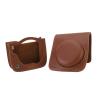 Fydun PU Leather Protective Case for Mini 90 Camera Storage Bag with Shoulder Strap (Brown) view 3