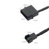 BOXUWFO HONGP 27cm 4pin to 4-Port 3Pin/4Pin Power Supply Plug Cooler Cooling Fan Adapter Power Cable Splitter(1 Way) view 2