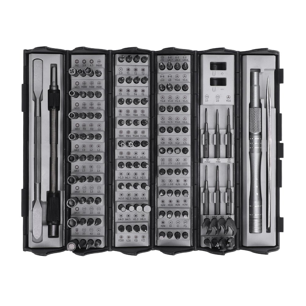 116 in 1 Precision Screwdriver Set Steel, Screwdriver Bit Magnetic Repair Tool Kit for Electronics, Computer, Phone, Watch, More, with Portable Storage Case