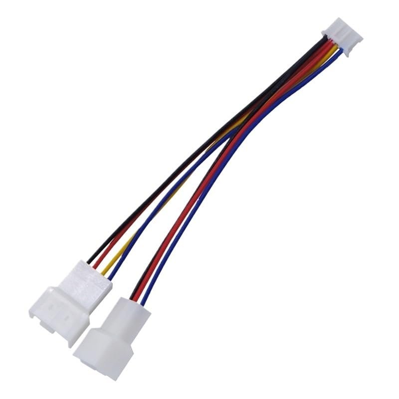 BOXUWFO HONGP PC Graphics Card 2.0 Motherboard PH2.0 4 Pin to 3/4 Pin CPU PWM Fan Adapter Cable Connector 1 to 2 Y Splitter Cord Tinned Copper