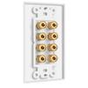 DIYTECH 4 Speaker Wall Plate, Home Theater Wall Plate, Gold Plated Binding Posts, for Home Theater Setup view 4