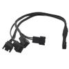 BOXUWFO HONGP 12V 3 Pin Fan PWM 1 to 4 Way Power Supply Extension Cable Y Splitter Port Multiplier Computer Motherboard Cooling 22AWG Wire view 3