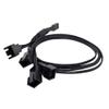 BOXUWFO HONGP 12V 3 Pin Fan PWM 1 to 4 Way Power Supply Extension Cable Y Splitter Port Multiplier Computer Motherboard Cooling 22AWG Wire view 4