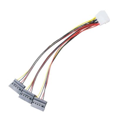 BOXUWFO HONGP IDE to SATA Cable Splitter 1 to 3 Extend SATA Male to Big 4 Pin Female Convert Wire PC Computer Hard Disk Power Cord Adapter